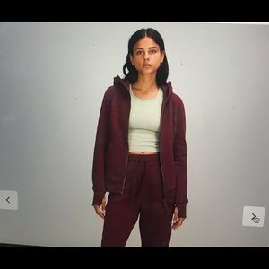 Lululemon scuba high-rise jogger, size 14, color is Red Merlot, new with tags.